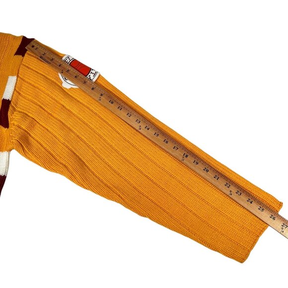 Vtg Deeply Rooted Mens Yellow Cleveland 34 NBA Basketball Knit Sweater Size 2XL - Picture 16 of 16